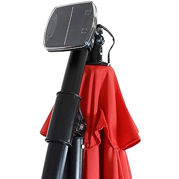 ★sunny★ Amazon.com : Sunnydaze 10' Solar Offset Patio Umbrella